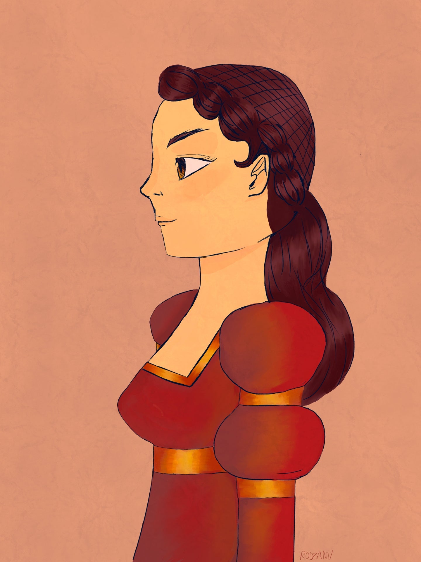 Side portrait of a girl
