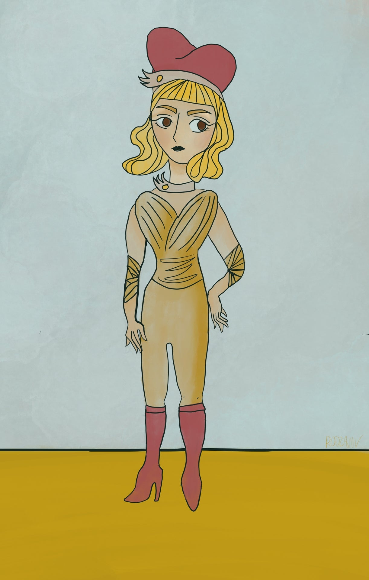 Uniform Lady Print